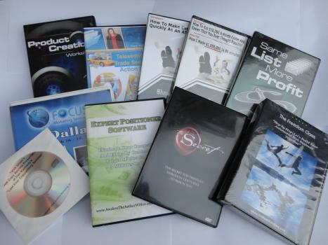 Picture of bulk lot of internet marketing products